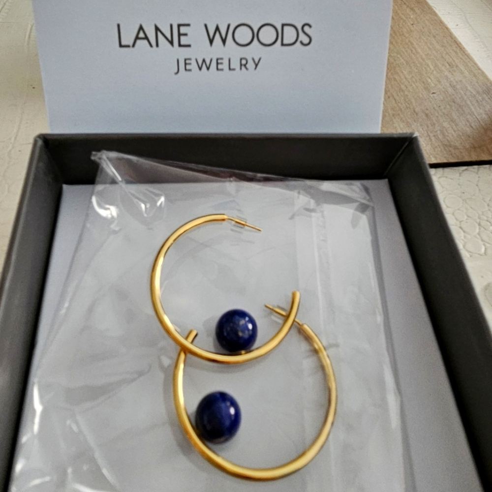 Lane Woods 18k Gold Plated Hoops